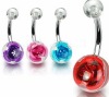 Wholesale Rose UV Navel Belly Ring Body Jewelry BJ2008