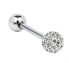 Wholesale 360 Ferido Crystal Tongue Rings with Clear,Tongue Body Jewelry