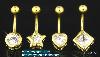 Wholesale glod plating belly ring/belly ring/navel ring/navel belly jewelry/body piercing jewelry