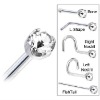 Wholesale clear diamond 316 steel nose rings Body Jewelry