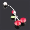 Wholesale Fashion Crystal Flower Belly Ring