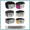 2011 fashion jewelers cheap rhinestone leather bracelet