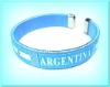 Argentina sport knitting bracelet with flag for promotion