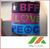 Wholesale Promotional Inch width debossed silicone bracelet