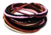 Wholesale snap fastener leather bracelet C0015