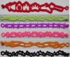 Wholesale Hot!Hollow silicone bracelet/wristband,various designs for your choice