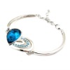 Wholesale silver chain bracelet with sapphire