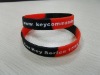 1 color silk printed logo 4 segments waterproof silicone bracelet and wristband