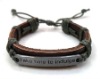 engraved leather bracelets