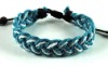 blue hand-knitted rope bracelet G0006