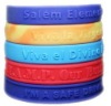 Silicone wrist bands with debossed logo