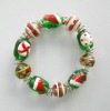 Christmas Day Hand-painted Glass Bracelet