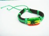 3 color red yellow and green 2011 fashion leather bracelet