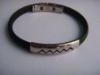 Wholesale silicone stainless steel bracelet