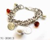 charm rhinestone chain bracelet