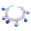 Natural Gemstone Charm Bracelet