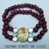 Wholesale latest double wood beads bracelet