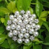 Wholesale Fashion alloy rhinestone flower pearl brooch