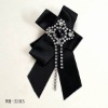 Wholesale Elegant Clothing Decorated Ribbon Brooch W/stones