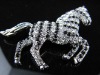 Wholesale lovely horse crystal alloy brooch