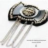 Wholesale Fashion Design Butterfly tie,bead and Chain Brooch