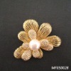 Wholesale Ocean pearl flower with diamond brooch