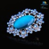 Wholesale Sapphire Crystal Brooch with Cat Eye