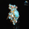 Wholesale Fancy Aquamarine Crystal Brooch