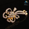 Wholesale Fashion Crystal Floral Brooch