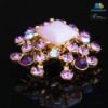 Wholesale Fashion Purple Crystal Brooches