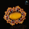 Alloy rhinestone brooch