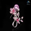 Fancy Pink Crystal Brooches