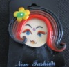 plastic brooch