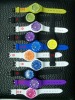 fashion plastic watch, silicone strap