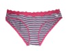 Wholesale ladies yarn dyed strips with lace underwear
