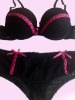 Embroidery Gauze Underwear with Satin Bow
