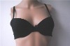 New Style Black Bra Set With The Flower Decorate