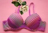 Wholesale Hot Sell Colorful Streak Line Printting Padded Lady's Undergarment