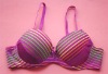 Wholesale Hot Sell Colorful Streak Line Printting Padded Plum Bra