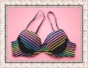 Wholesale Hot Sell B Cup Colorful Stripy Lingerie Wear
