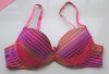 Wholesale Hot Sell B Cup Sexy Colorful Streak Line Bra