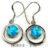 Wholesale Fashion lower cost opal earring silver jewelry DR00571E Accept pay By Paypal
