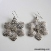 Wholesale Silver flower fashion alloy earrings