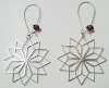 Wholesale fashion silver acrylic flower earrings