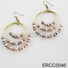 Wholesale 3 tier ball hoop Earrings ERCC0046