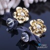 Wholesale 2011 DIAMOND EARRINGS WITH FLOWER NEW DESIGN/GOLD EARRINGS