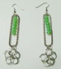 Wholesale fashion flower silver acrylic earrings