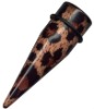 Wholesale acrylic leopard body tunnel ring ear piercing jewelry