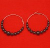 Wholesale 2011 most popular beaded hoop earring with fashion style