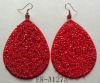 Wholesale red reardrop shaped beads earring